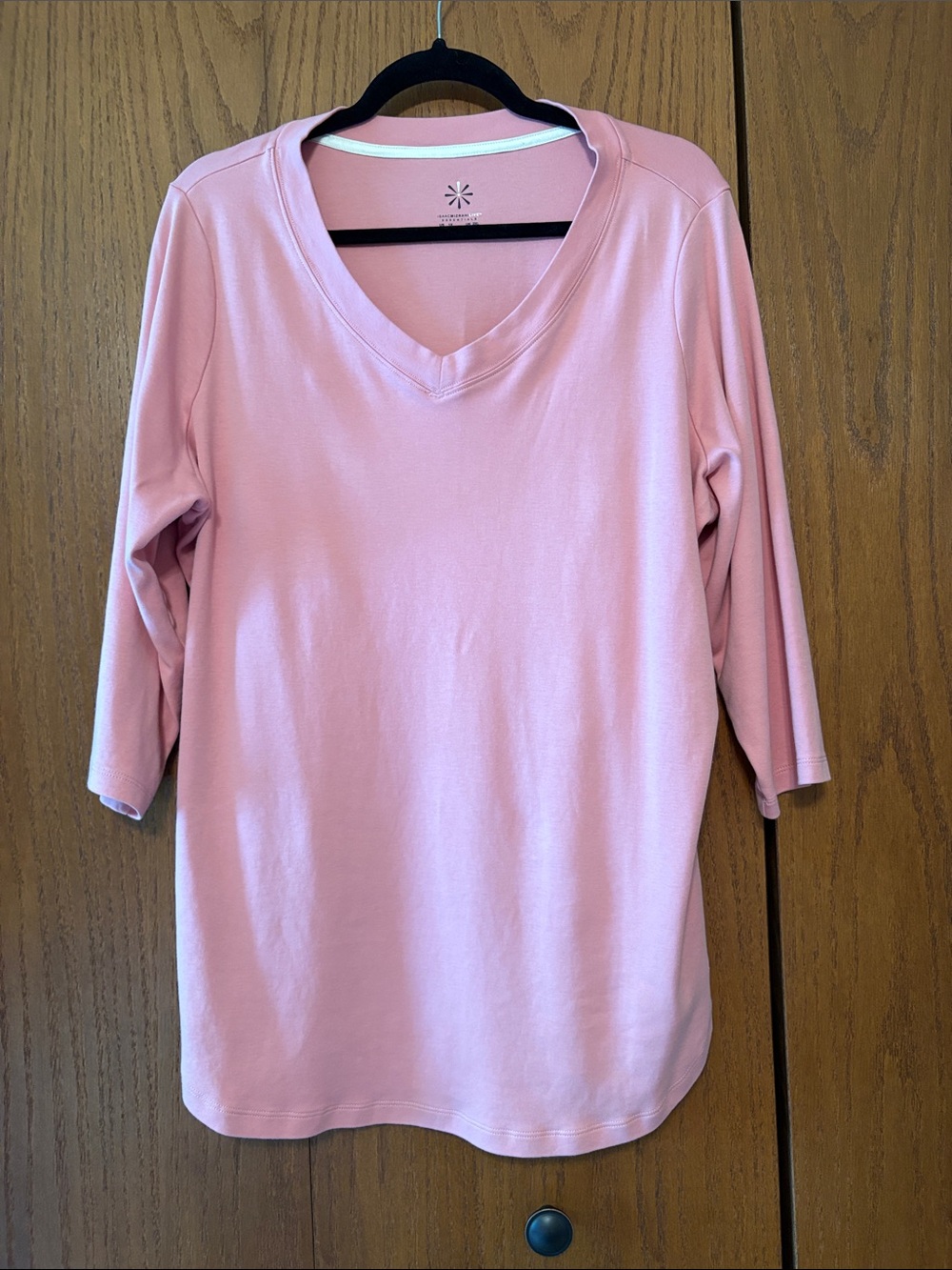 Isaac Mizrahi Women's V-Neck 3/4 Sleeve Top - Pink